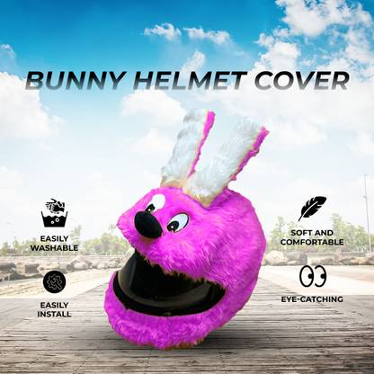 SRPHERE 100% Premium Quality Bunny Helmet Covers Funny Pink Motorbike Helmet