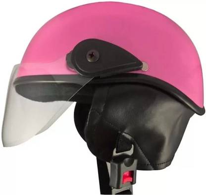 manyas Clasic Gati Open Face Designed For Men & Women Moterbike scooty safety Pink Cap Cycling Helmet