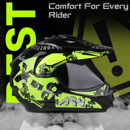 Agx Autogreen X8 Extreme With Polycarbonate Visor Unisex Helmet Motorbike Helmet