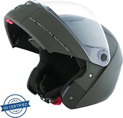 STUDDS NINJA ELITE SUPER FULL FACE - MILITARY GREEN -L Motorbike Helmet