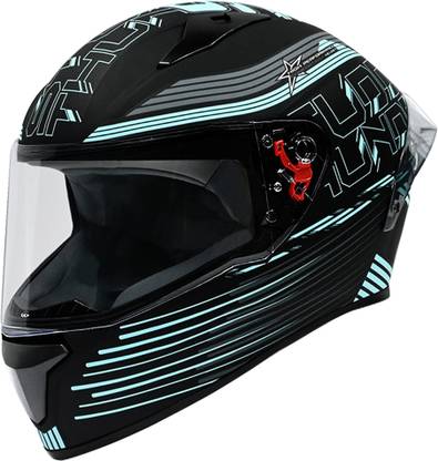 STUDDS Thunder D11 ISI Certified Full Face Graphic with Clear Visor Motorbike Helmet