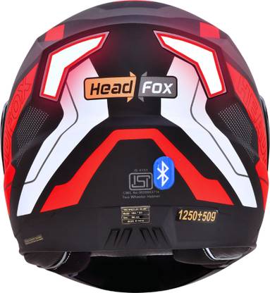 HEADFOX N2 Smart Bluetooth sba7 Calls | Music | GPS | Waterproof | Voice Command Road DV Motorbike Helmet
