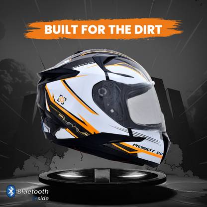 HEADFOX N2F ROBOT Smart Bluetooth Helmet for Men: Calls, ENC, Music, GPS, Voice Asst, SV Motorbike Helmet