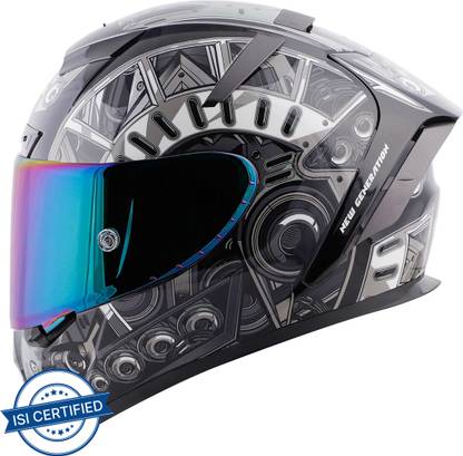 Steelbird SA-2 Terminator 2.0 Aerodynamic Full Face Helmet Motorbike Helmet