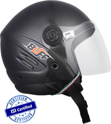 Xinor Buff Open Face Helmet for Men & Women with Plain Visor -ISI Mark Motorbike Helmet