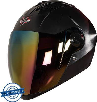 Steelbird SBA-2 7Wings Dashing in Black with Tinted Chrome Visor Motorbike Helmet