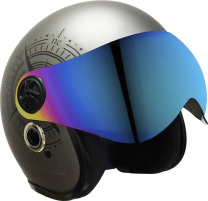 TURTLE Star With Visor Half Face Rainbow Visor M-58 cm Motorbike Helmet