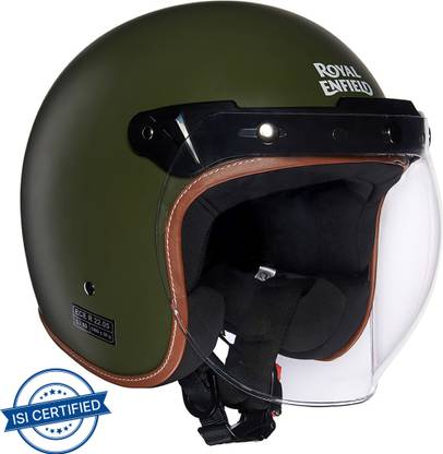 ROYAL ENFIELD Jet Open Face with Visor ISI & DOT Certified Motorbike Helmet