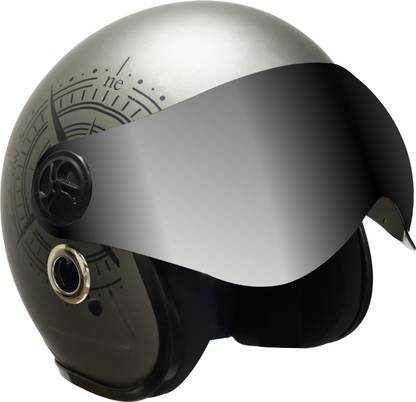 TURTLE Star With Visor Half Face Mercury Visor M-58 cm Motorbike Helmet