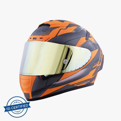 Steelbird SA-2 METALLIC FLUO ORANGE Motorbike Helmet