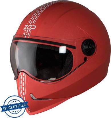 Steelbird Adonis Zap Dashing Motorbike Helmet  (Red Silver)