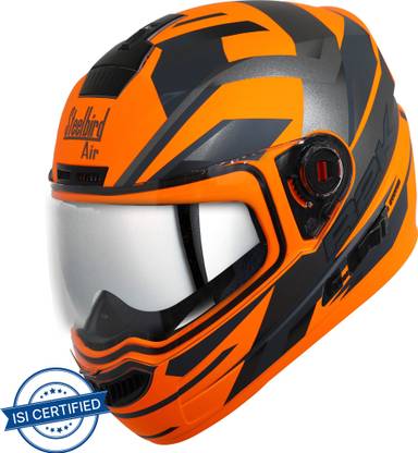 Steelbird Air SBA-1 R2K Double Visor Full Face Graphics Helmet, Inner Silver Sun Shield Motorbike Helmet