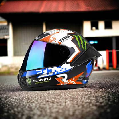 FOROLY Speed MG 23 Spoiler ABS Material with Rainbow visor Motorbike Helmet