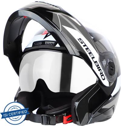Steelbird SBA-7 Huracan ISI Certified Flip-Up for Men and Women with Sun Shield Motorbike Helmet