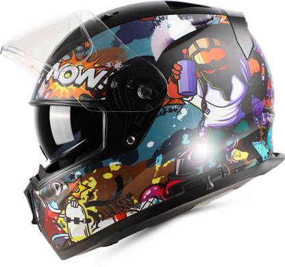 IGNYTE IGN-7 Subway Surfer ISI/DOT Certified Full Face Graphic Helmet with Sun Shield Motorbike Helmet