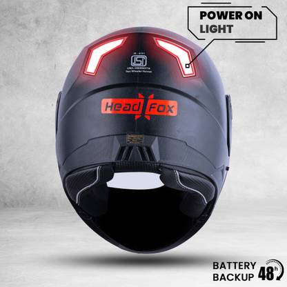 HEADFOX N2 Air 7 Smart Bluetooth GPS | Waterproof | Calls | Music | Voice Asst. Motorbike Helmet