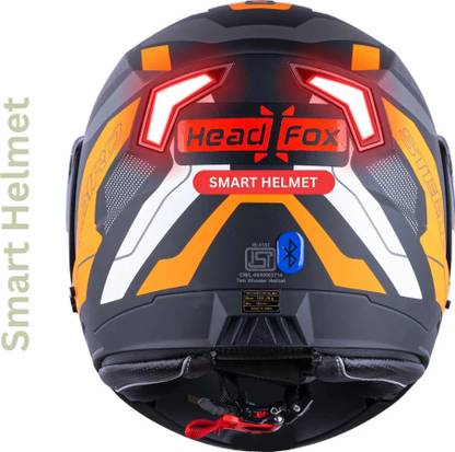 HEADFOX N2 Air 7 Smart Bluetooth GPS | Music | Calls | Waterproof | Voice Asst. Road DV Motorbike Helmet