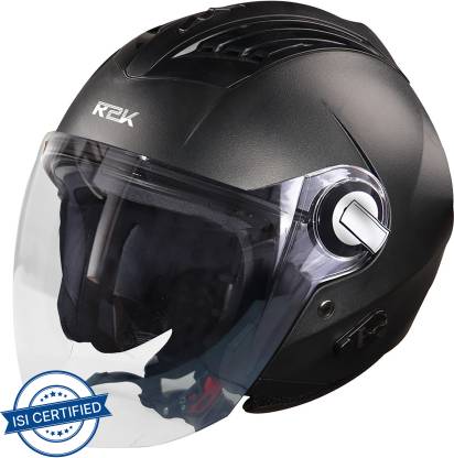 Steelbird SBA-3 R2K Classic Open Face Helmet in Black Motorbike Helmet