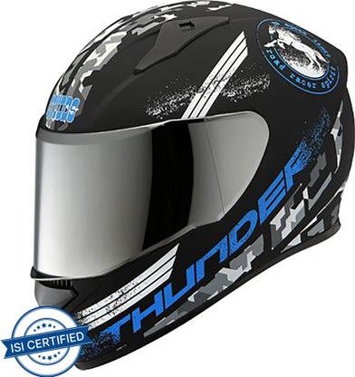 STUDDS THUNDER D2 FULL FACE WITH MIRROR VISOR Motorbike Helmet
