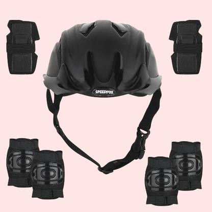 timerider Helmet protection kit for knee, elbow, hand safety with light weight helmet Skating Helmet