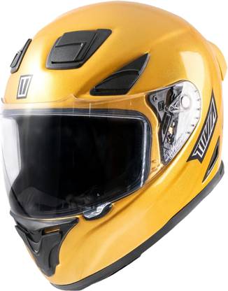 Tiivra Kalista Gold Full-Face Composite Fiber Biker Helmet: Lightweight, Durable Motorbike Helmet