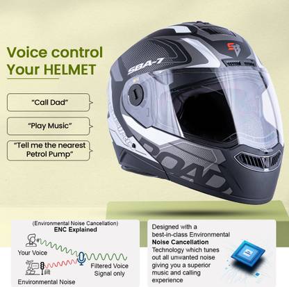 HEADFOX N2 Air 7 Smart Bluetooth Waterproof | Music | GPS | Calls | Voice Asst. Road DV Motorbike Helmet