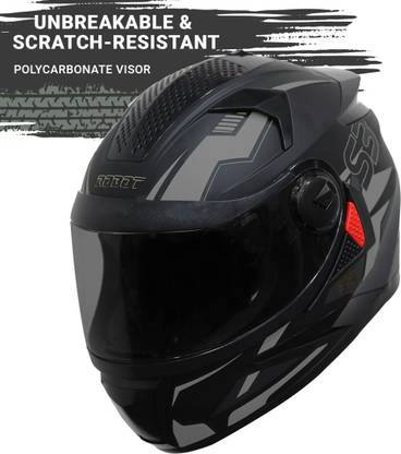 Steelbird SBH-17 Terminator Full Face Graphic Motorbike Helmet