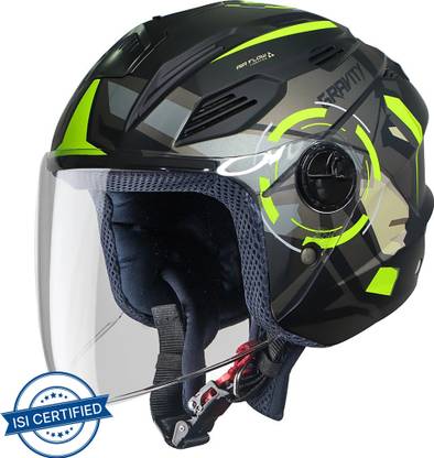Steelbird SBA-6 7Wings Gravity Open Face Helmet, ISI Certified Helmet Motorbike Helmet