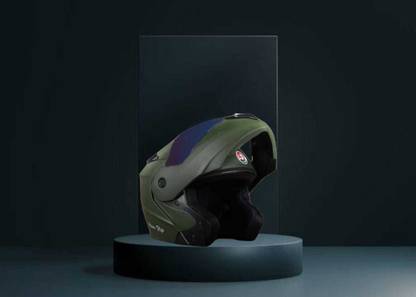 FOROLY Deletion Adien Flipup ISI with Rainbow Visor Motorbike Helmet