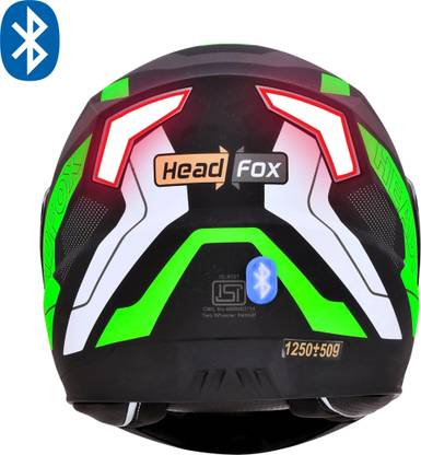 HEADFOX N2 Air 7 Smart Bluetooth Helmet: Calls, Music , GPS & Voice Asst. Road DV Motorbike Helmet