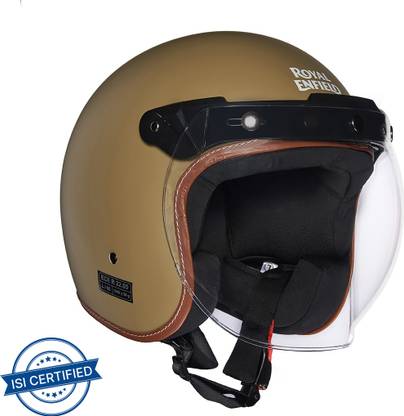 ROYAL ENFIELD Jet Open Face with Visor ISI & DOT Certified Motorbike Helmet