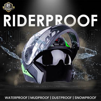 HEADFOX N2 Air 7 Smart Bluetooth GPS | Music | Calls | Waterproof | Voice Asst. Road DV Motorbike Helmet