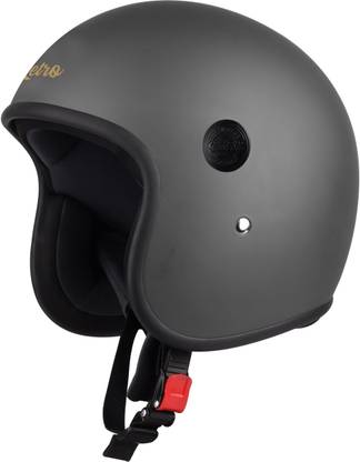Steelbird SBH-55 Retro ISI Certified Open Face Helmet for Men and Women Motorbike Helmet