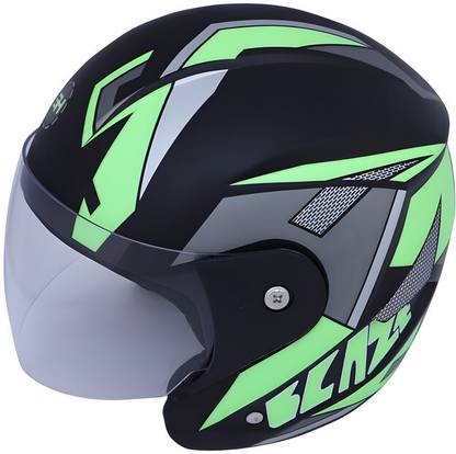Skylon Blaze ISI Certified Open Face Helmet Scratch Proof Visor, Lightweight Design Motorbike Helmet