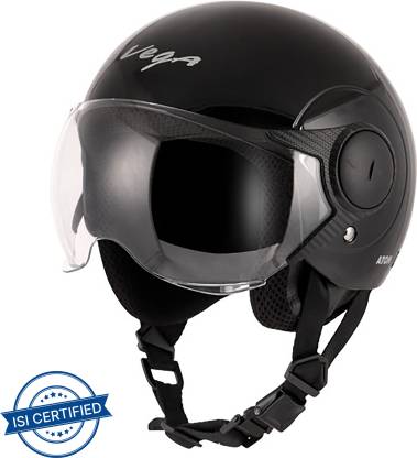 VEGA Atom Motorbike Helmet, Black