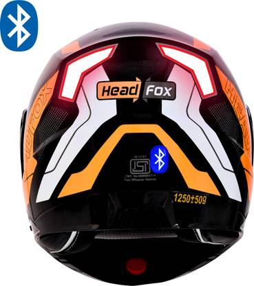 HEADFOX N2 Smart Bluetooth sba7 Calls | Music | GPS | Waterproof | Voice Command Road DV Motorbike Helmet