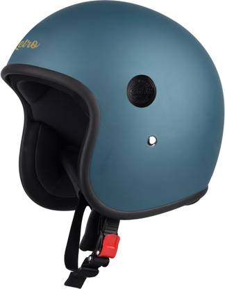 Steelbird SBH-55 Retro ISI Certified Open Face Helmet for Men and Women Motorbike Helmet