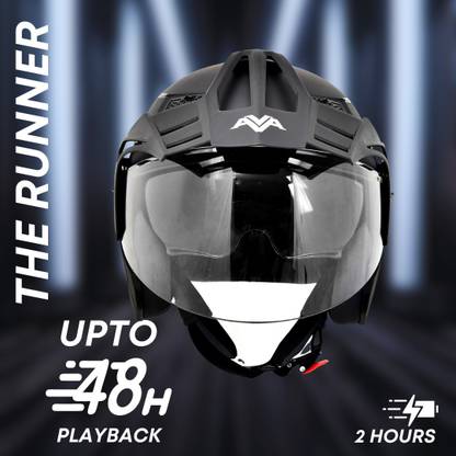 HEADFOX N2 AVA ISI Certified Smart Bluetooth Helmet | Calls | Music | Voice Asst. Motorbike Helmet