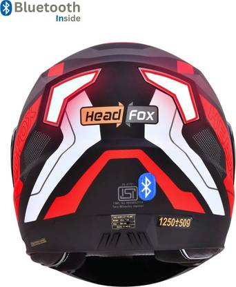 HEADFOX N2 Smart Bluetooth sba7 Calls | Music | GPS | Waterproof | Voice Command Road DV Motorbike Helmet