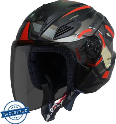 Steelbird -6 7 Open Face Helmet, ISI Certified Helmet Motorbike Helmet
