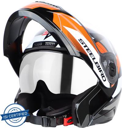 Steelbird SBA-7 Huracan ISI Certified Flip-Up Helmet for Men and Women with Sun Shield Motorbike Helmet