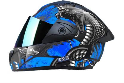 Agx Foroly Wonder Snake ABS Material with Rainbow Visor Motorbike Helmet