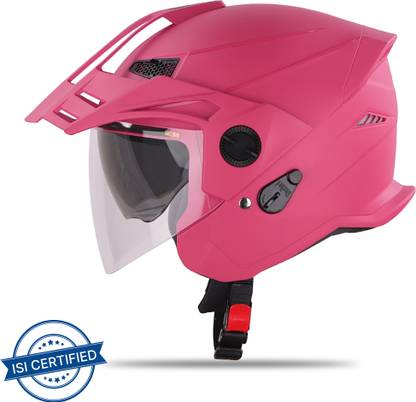 Steelbird SBH-23 GT Plus Open Face ISI Certified Helmet with Inner Sun Shield Motorbike Helmet