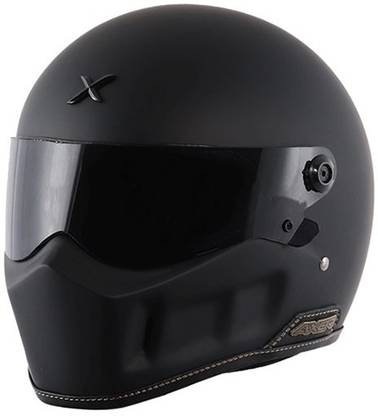 CR Decals Designs AXOR Retro Dominator Dull Black Helmet Motorbike Helmet