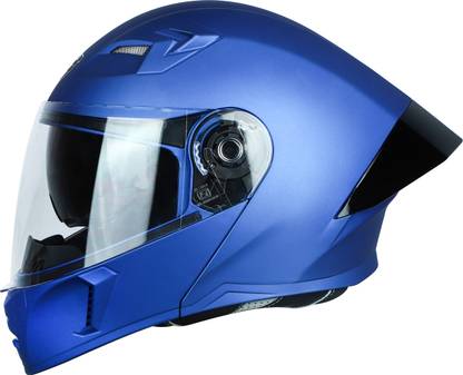 Steelbird SBA-20 7Wings ISI Certified Flip-Up Helmet with Black Spoiler for Men and Women Motorbike Helmet