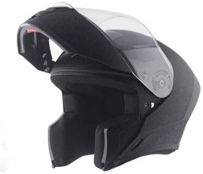 VEGA KNIGHT TEXTURE FINISH FLIP-UP BLACK 600 MM SIZE L Motorsports Helmet