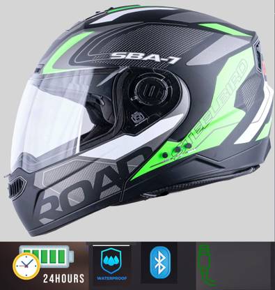 MAXROAD MX-7 Hi Tech Flip Up Large Size Dual Visor, Call, Bluetooth Smart Motorbike Helmet