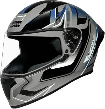 STUDDS Thunder Flash Full Face ISI & DOT Certified Helmet with Spoiler and Clear Visor Motorbike Helmet