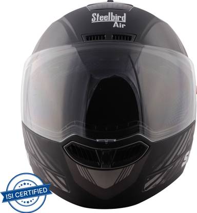 Steelbird SBA-1 Sanchari Full Face ISI Certified Helmet Fitted Clear Visor Motorbike Helmet