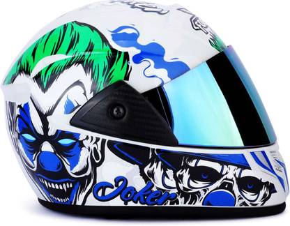 FOROLY Joker Full Face ABS Material with Rainbow visor Motorbike Helmet